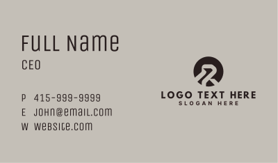Technology Media Letter R Business Card Image Preview