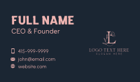 Boutique Floral Letter L Business Card Preview