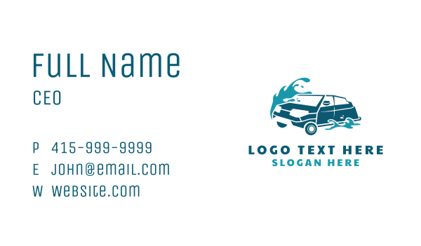 Auto Car Cleaning  Business Card Design Image Preview