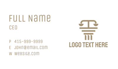 Brown Justice Law Business Card Image Preview