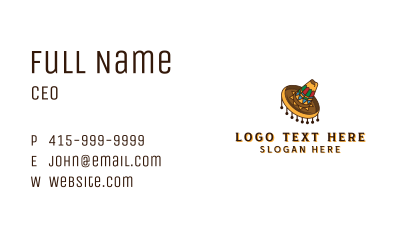 Mexican Sombrero Hat Business Card Image Preview