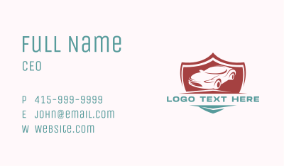 Car Mechanic Shield Business Card Image Preview