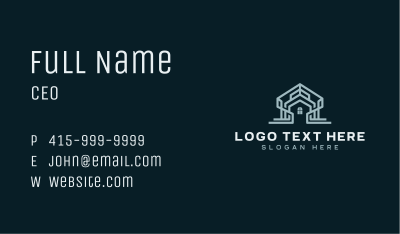 House Roofing Construction Business Card Image Preview