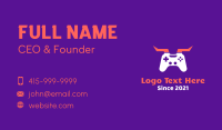 Horned Game Controller Business Card Image Preview