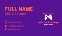 Horned Game Controller Business Card Image Preview