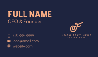 Luxurious Cursive Lettermark Business Card Image Preview