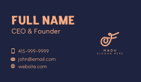 Luxurious Cursive Lettermark Business Card Image Preview