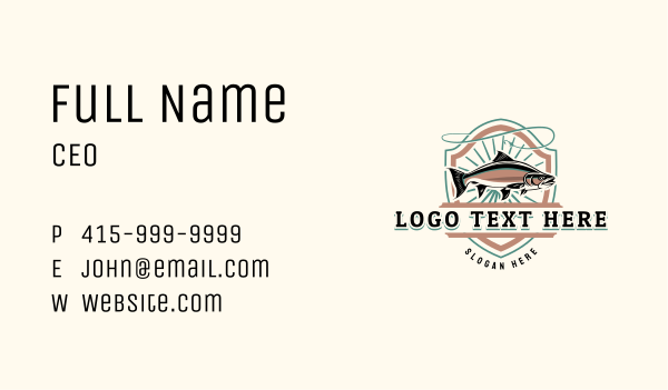 Fisherman Hook Seafood Business Card Design Image Preview
