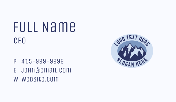 Outdoor Mountain Travel Business Card Design Image Preview