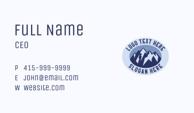 Outdoor Mountain Travel Business Card Image Preview