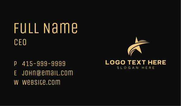Corporate Enterprise Star Business Card Design Image Preview