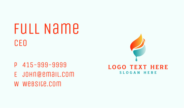 Liquid Fire Business Card Design Image Preview