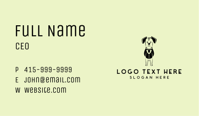 Puppy Dog Tuxedo Business Card Image Preview