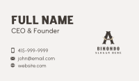 Western Horn Letter A Business Card Image Preview