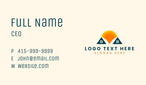 Sunrise House Realtor Business Card Design Image Preview