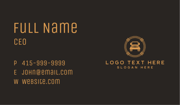 Premium Jeepney Emblem Business Card Design Image Preview