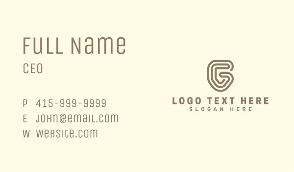 Generic Marketing Letter G Business Card Design Image Preview