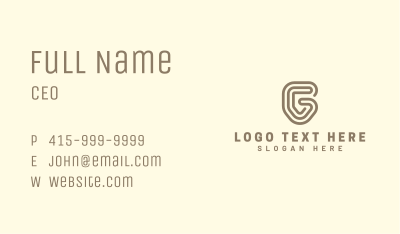 Generic Marketing Letter G Business Card Image Preview