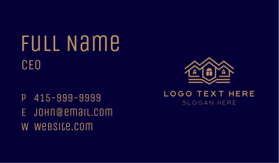 Residential Mansion Roof Business Card Image Preview