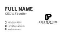 Minimalist Company Brand Letter P Business Card Image Preview