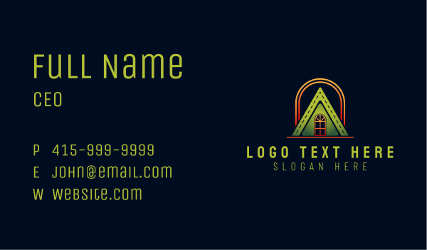 Triangle House Roof Business Card Design Image Preview