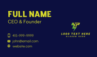 Lightning Bolt Letter T Business Card Image Preview