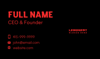 Scary Blood Wordmark Business Card Image Preview