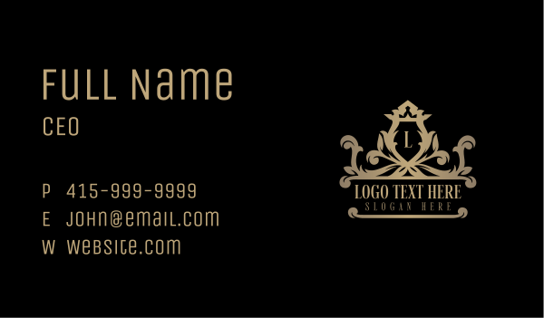 Luxury Royal Event Business Card Design Image Preview