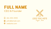 Bread Wheat Windmill  Business Card Image Preview