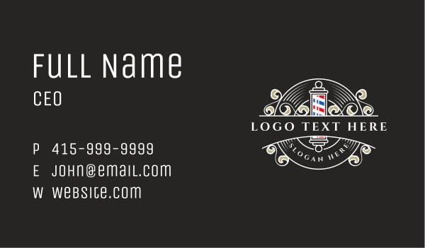 Salon Haircut Barbershop Business Card Design Image Preview