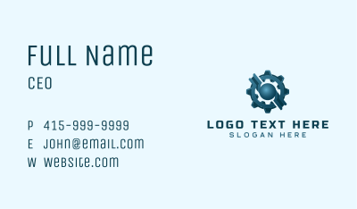 Industrial Gear Cog Business Card Image Preview
