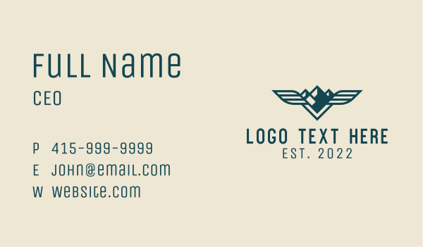 Adventure Peak Wings  Business Card Design Image Preview