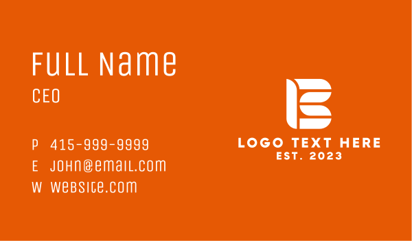 White Letter Monogram Business Card Design Image Preview