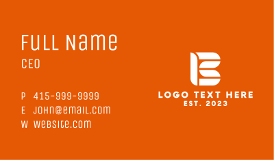 White Letter Monogram Business Card Image Preview
