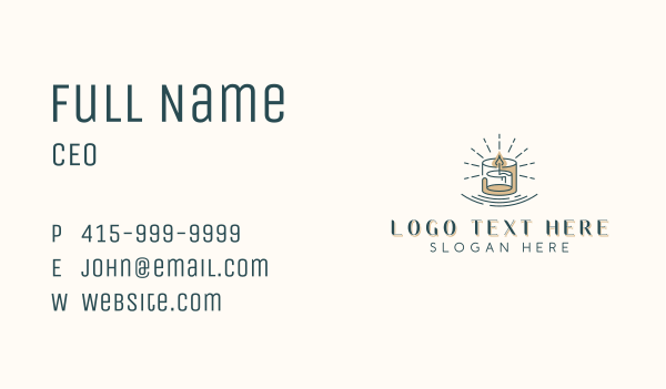 Spa Scented Candle Business Card Design Image Preview