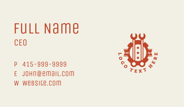 Industrial Mechanic Tools Business Card Design Image Preview