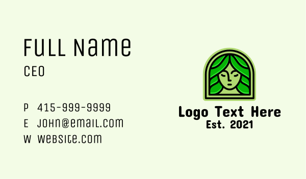 Nature Woman Arch  Business Card Design Image Preview