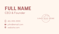 Aesthetic Floral Wordmark  Business Card Design
