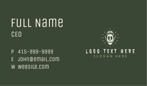 Skull Weed Smoking Business Card Design Image Preview