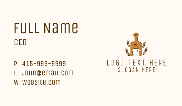 Fresh Wheat Loaf Bakery Business Card Design Image Preview