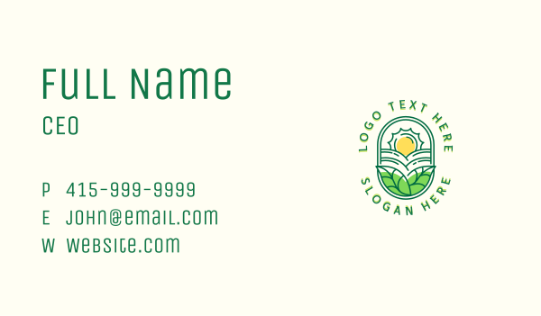 Agriculture Plant Field Business Card Design Image Preview