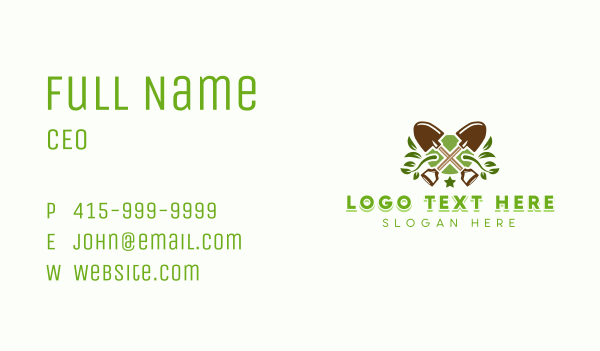 Gardening Shovel Farm Business Card Design Image Preview