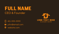 Orange Letter D House Business Card Image Preview