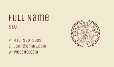 Man Brewery Pub Business Card Image Preview