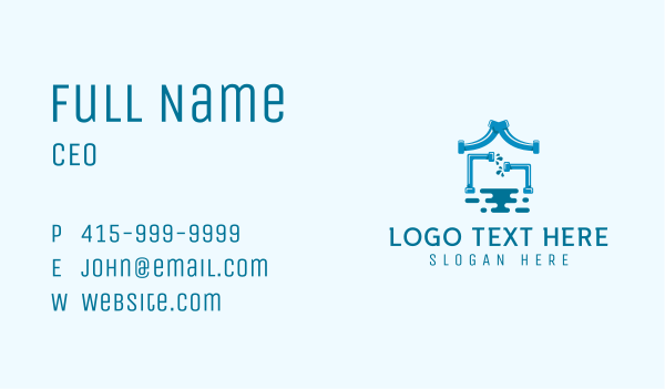 Water House Pipe  Business Card Design Image Preview