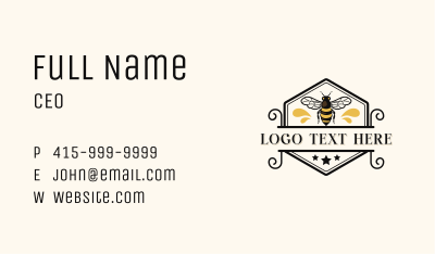 Natural Bee Honey  Business Card Image Preview