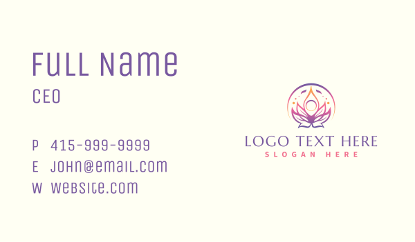 Beauty Yoga Lotus Business Card Design Image Preview