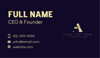 Premium Gold Letter A Business Card Image Preview