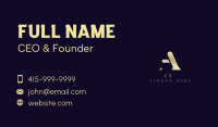 Premium Gold Letter A Business Card Image Preview