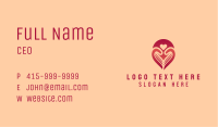 Red Heart Map Pin Business Card Image Preview